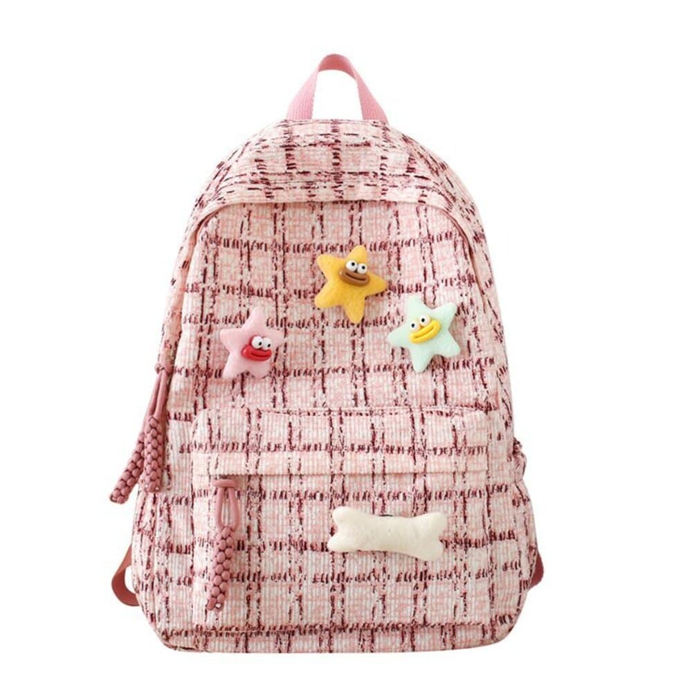 子ども服 子どもリュック ワクワクするカラーのチェック柄リュック