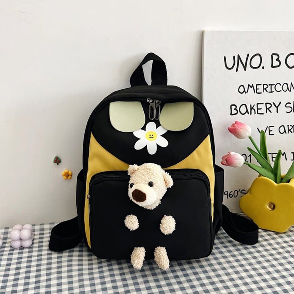 子ども服 子どもリュック くまちゃん付き春色リュック