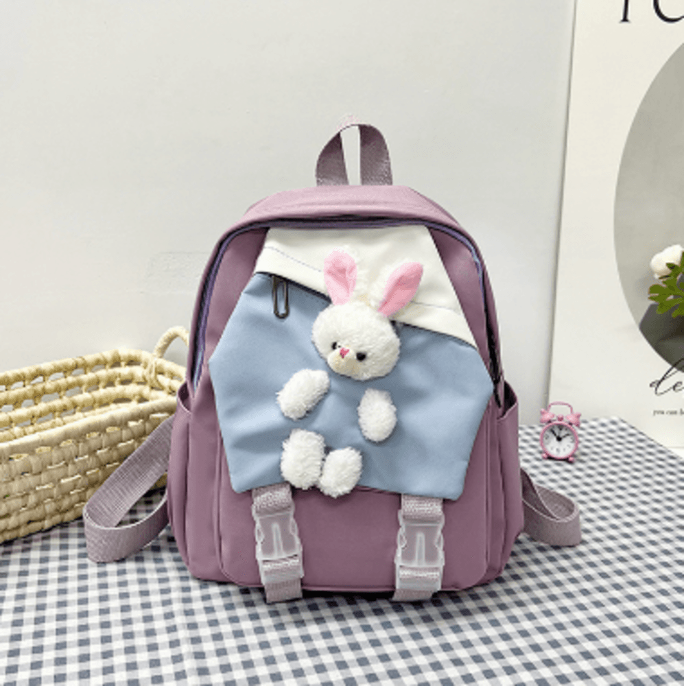 子ども服 子どもリュック うさちゃん付きパステルカラーリュック