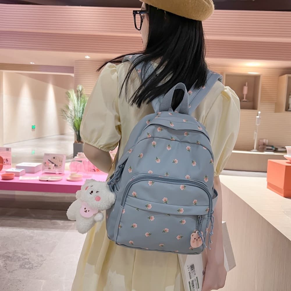 子ども服 子どもリュック 小花柄か春っぽいガーリーリュック