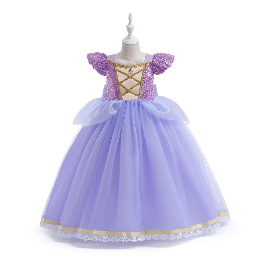ピアノ発表会 結婚式用 子どもドレス ディズニー ラプンツェル風 魔法のプリンセスドレス