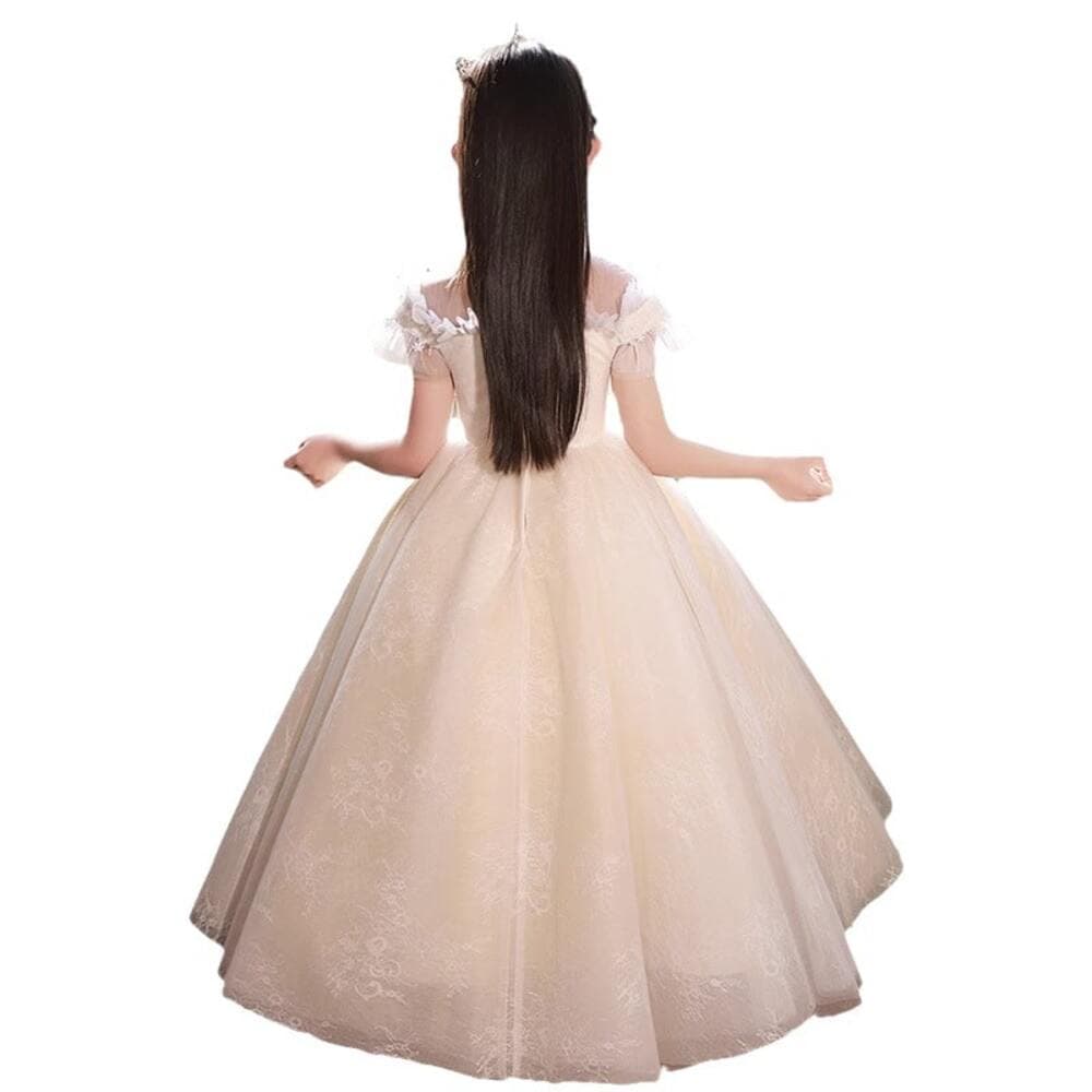 ピアノ発表会 結婚式用 子どもドレス セレブカラー フラワーガールドレス