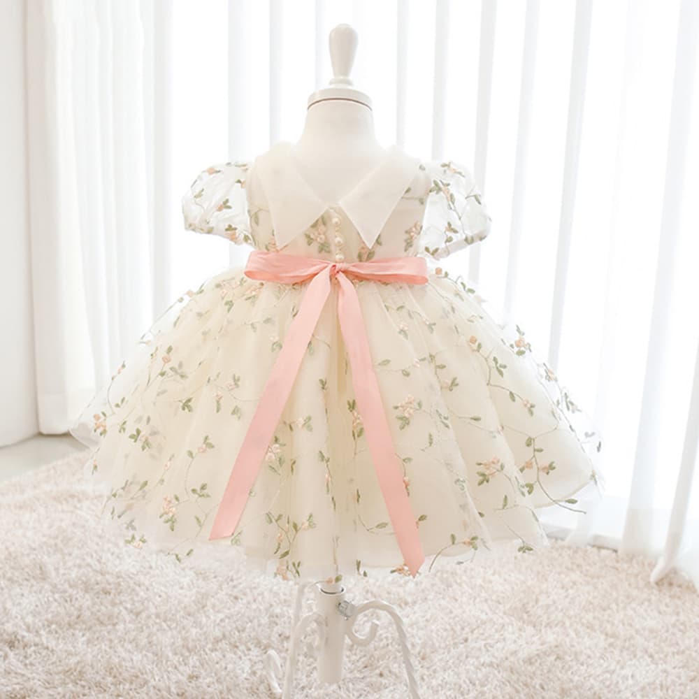 ピアノ発表会 結婚式用 子どもドレス 小花チュールキッズドレス