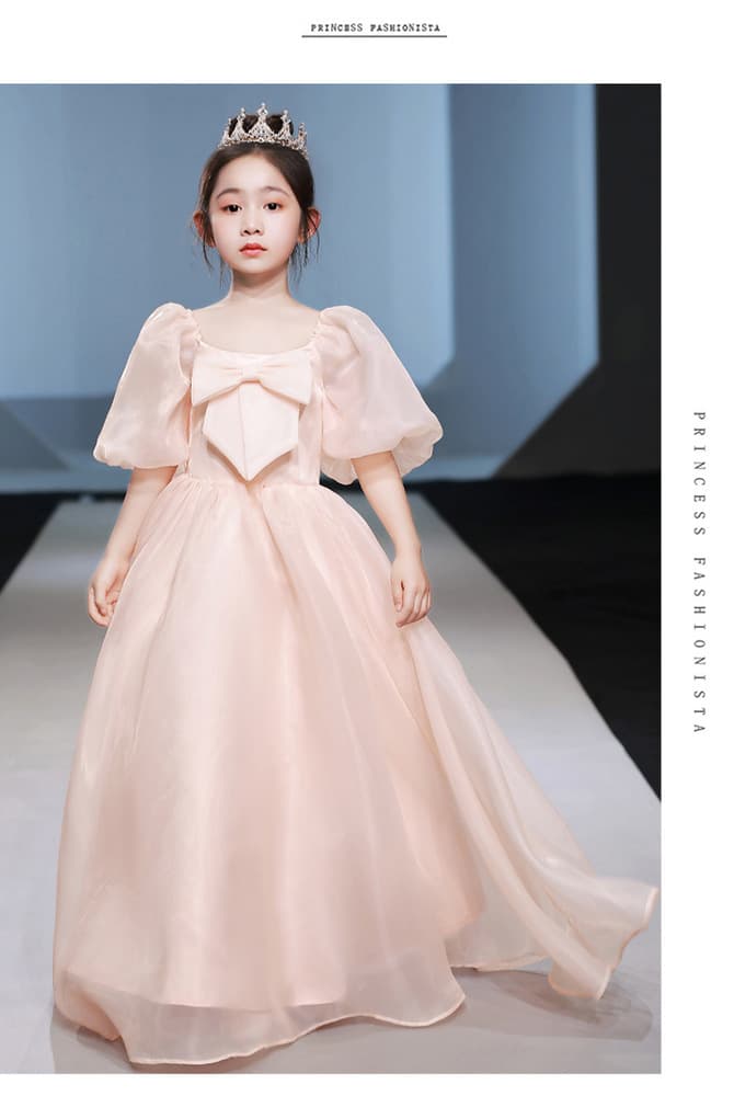 ピアノ発表会 結婚式用 子どもドレス ディズニー シフォンチュール リボンキッズドレス
