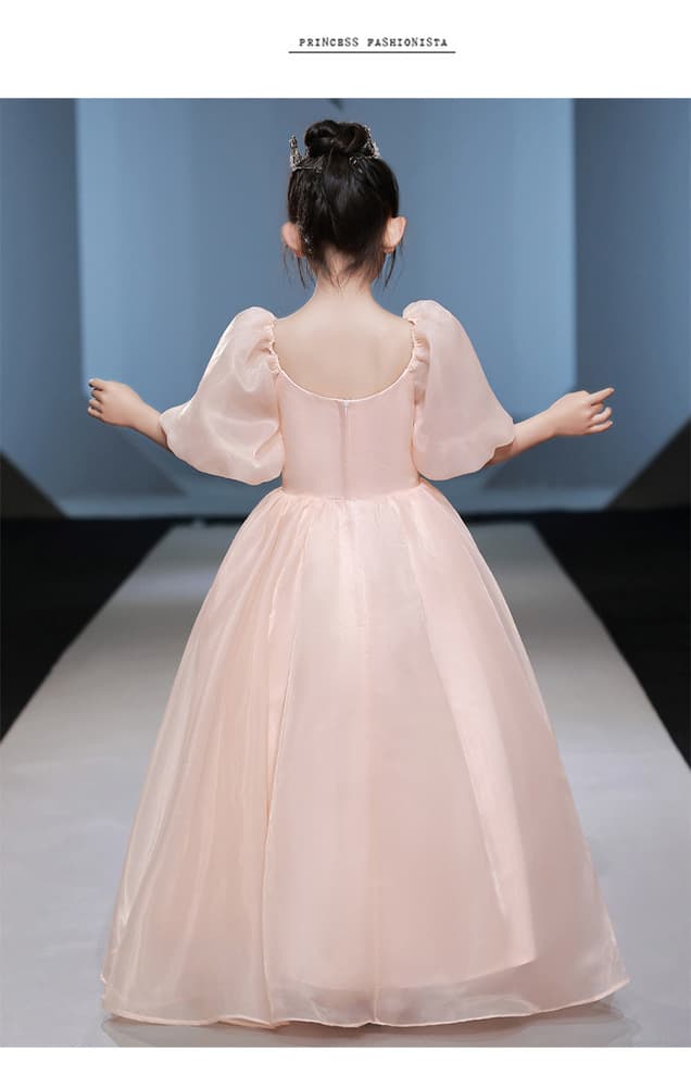 ピアノ発表会 結婚式用 子どもドレス ディズニー シフォンチュール リボンキッズドレス