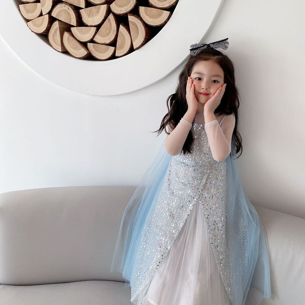 ピアノ発表会 結婚式用 子どもドレス ディズニー キラキラスパンコール キッズドレス