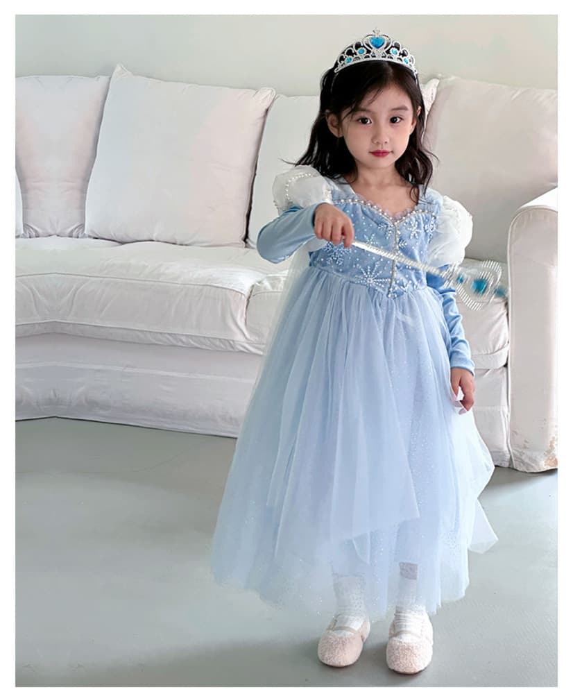 ピアノ発表会 結婚式用 子どもドレス ディズニー シンデレラ風 冬のプリンセスドレス