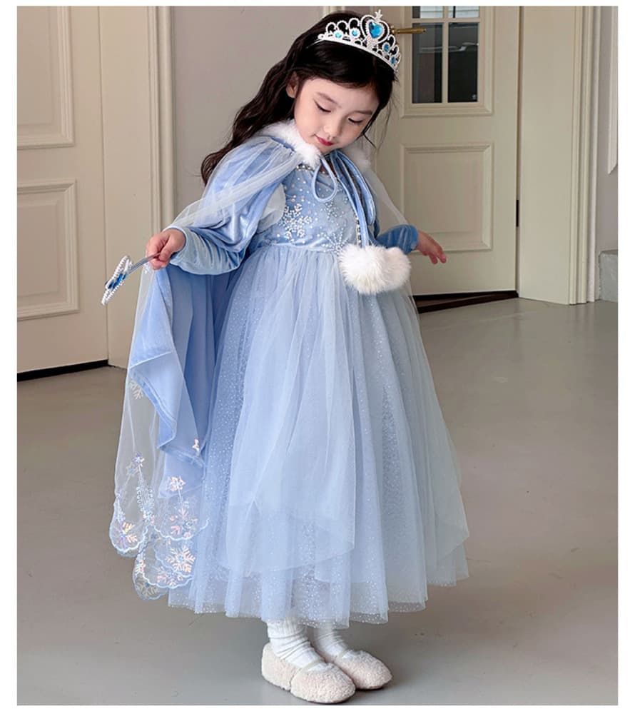 ピアノ発表会 結婚式用 子どもドレス ディズニー シンデレラ風 冬のプリンセスドレス