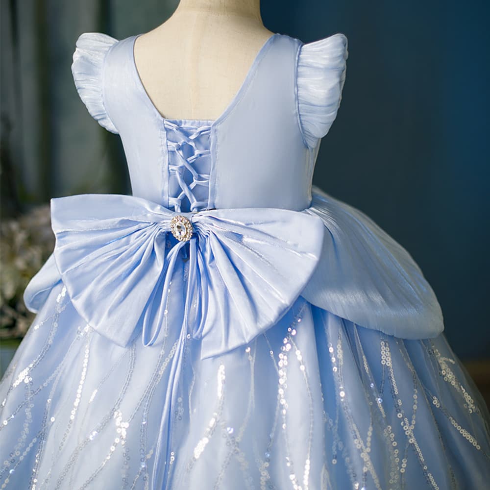 ピアノ発表会 結婚式用 子どもドレス ディズニー バックリボン ラプンツェル風プリンセスドレス