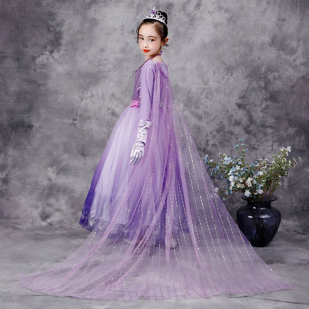 ピアノ発表会 結婚式用 子どもドレス ディズニー マント付きアリエル風プリンセスチュールドレス