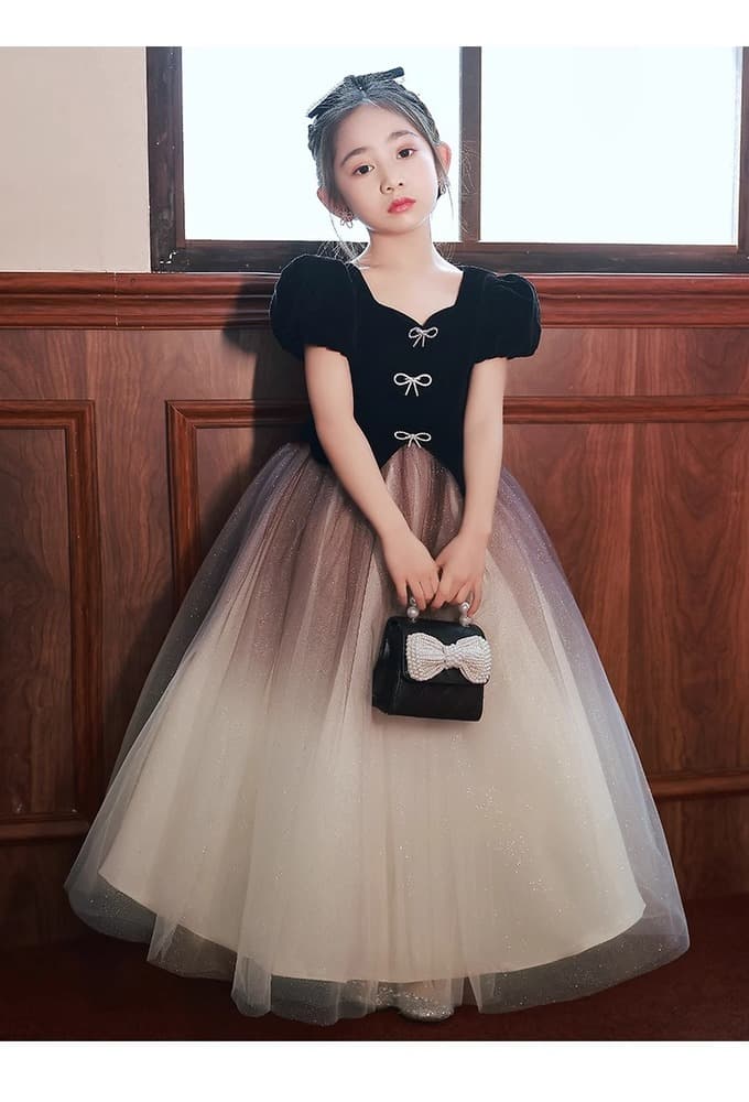 ピアノ発表会 結婚式用 子どもドレス ディズニー ベルベットリボンドレス