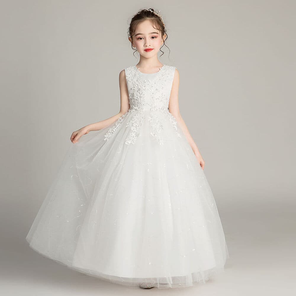 ピアノ発表会 結婚式用 子どもドレス 半袖 シンプルデザイン ドレス