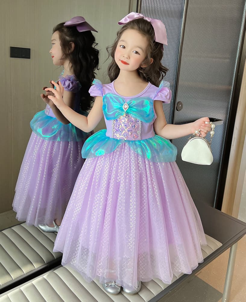 ピアノ発表会 結婚式用 子どもドレス ディズニー アリエル風キッズプリンセスドレス