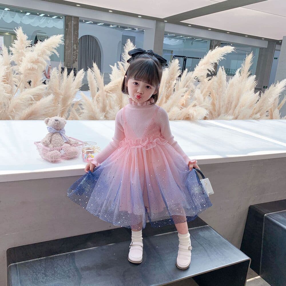 ピアノ発表会 結婚式用 子どもドレス ディズニー プリンセス アリエル風チュールドレス