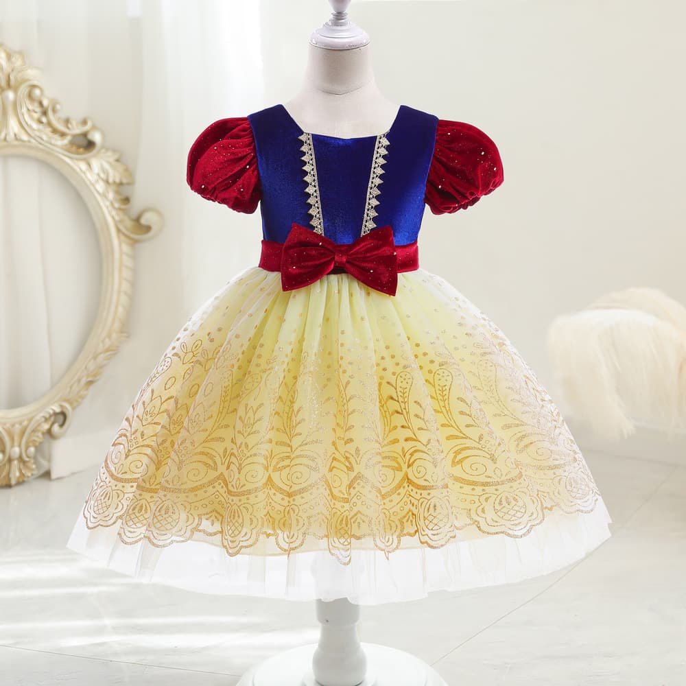 ピアノ発表会 結婚式用 子どもドレス ディズニー プリンセス 白雪姫風チュールドレス