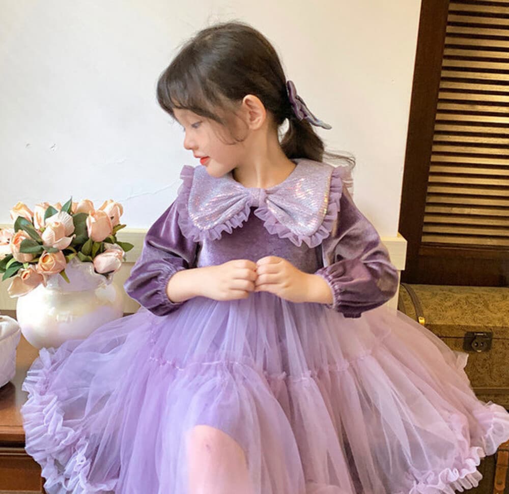 ピアノ発表会 結婚式用 子どもドレス ディズニー アリエル風プリンセス チュールドレス