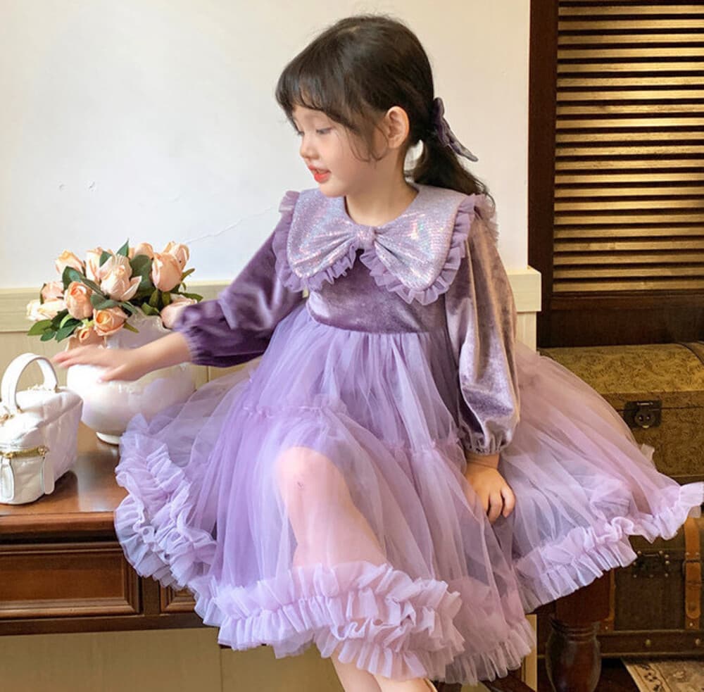 ピアノ発表会 結婚式用 子どもドレス ディズニー アリエル風プリンセス チュールドレス