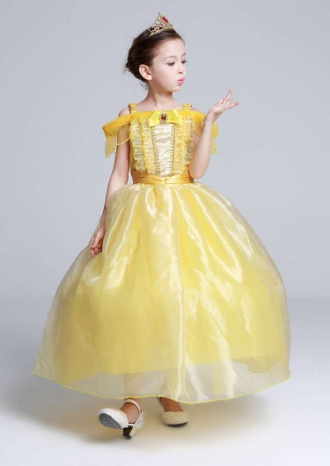 ピアノ発表会 結婚式用 子どもドレス ディズニー ベル風 夢見るプリンセスドレス