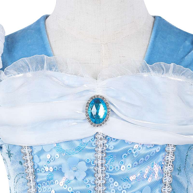 ピアノ発表会 結婚式用 子どもドレス ディズニー シンデレラ風 魔法の氷雪姫ドレス