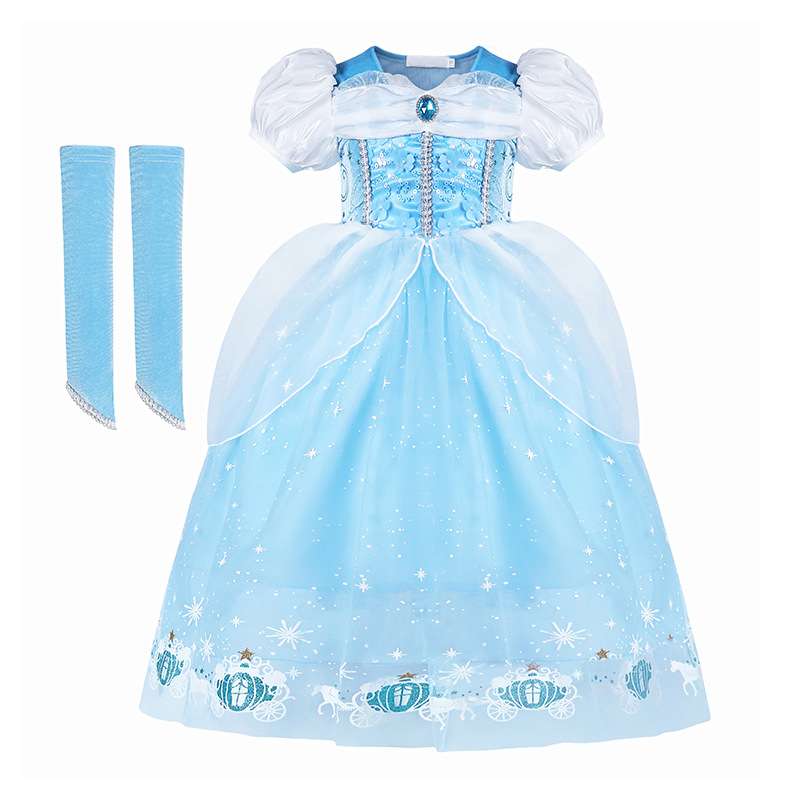 ピアノ発表会 結婚式用 子どもドレス ディズニー シンデレラ風 魔法の氷雪姫ドレス