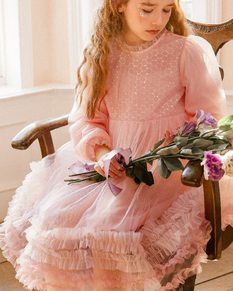 ピアノ発表会 結婚式用 子どもドレス フリルプリンセスドレス