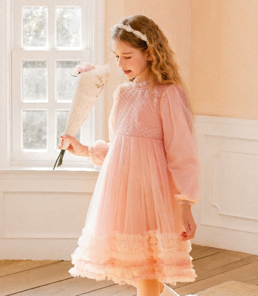 ピアノ発表会 結婚式用 子どもドレス フリルプリンセスドレス