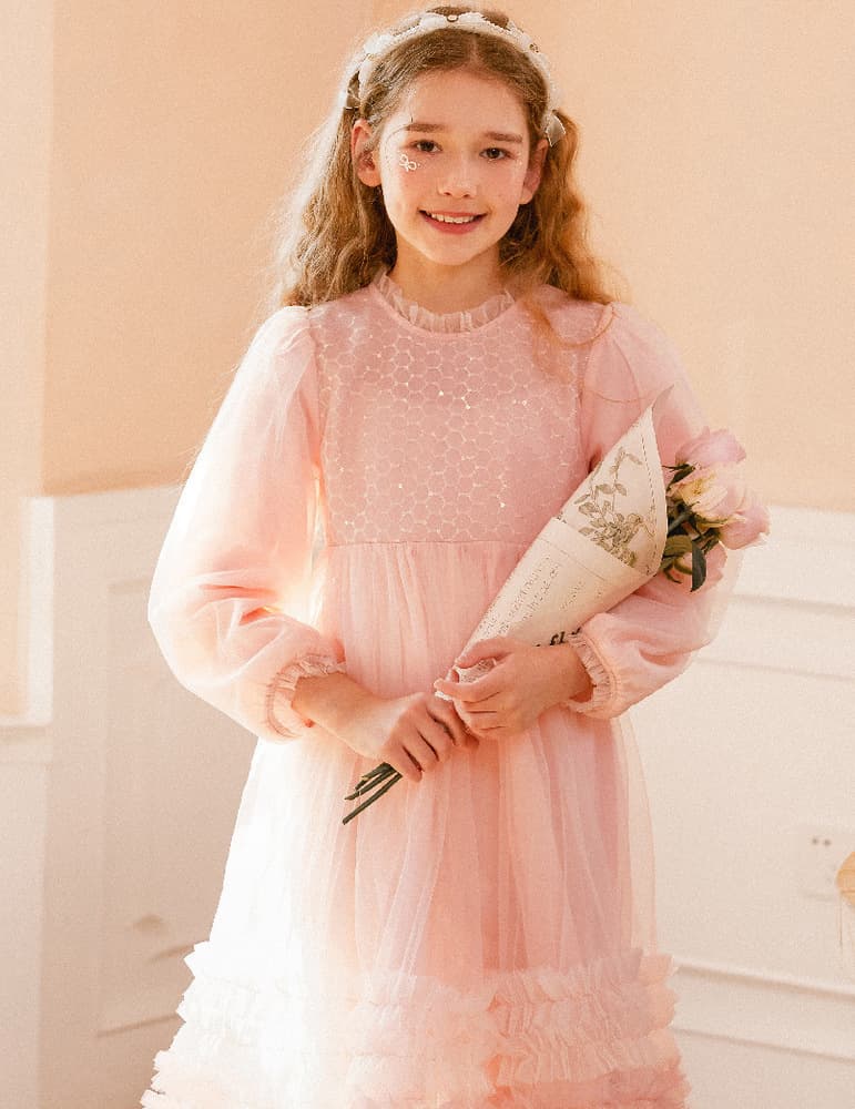 ピアノ発表会 結婚式用 子どもドレス フリルプリンセスドレス