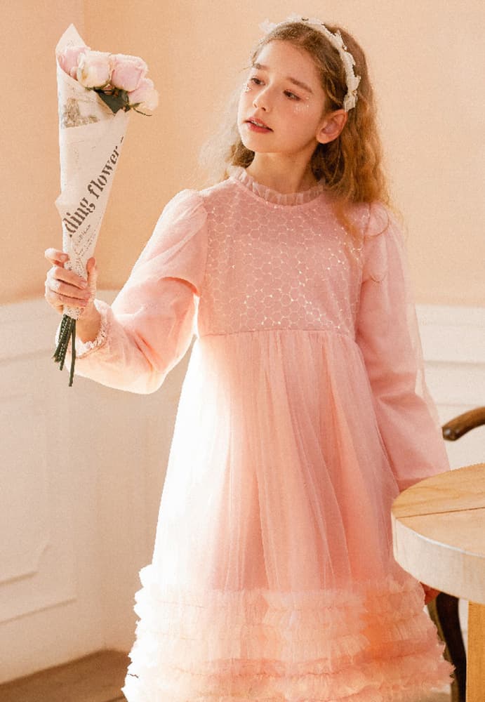 ピアノ発表会 結婚式用 子どもドレス フリルプリンセスドレス