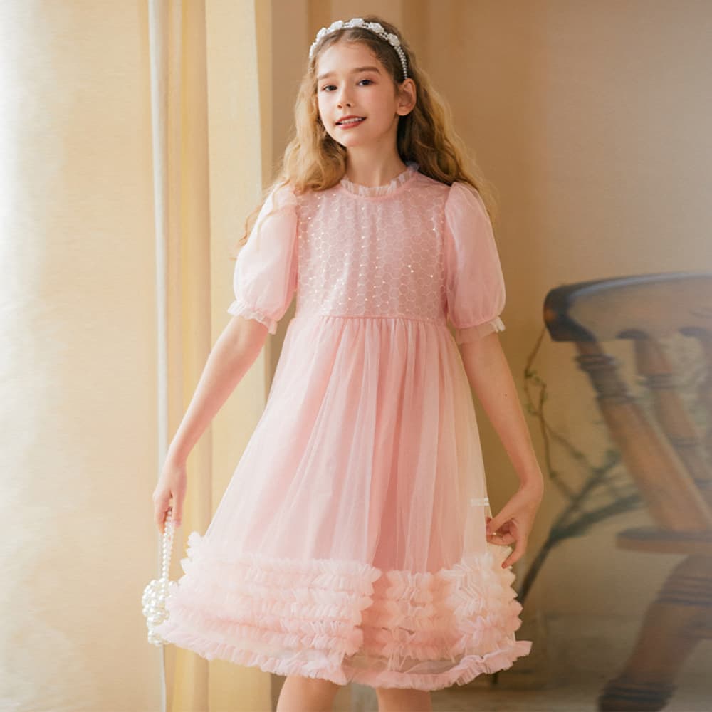 ピアノ発表会 結婚式用 子どもドレス フリルプリンセスドレス