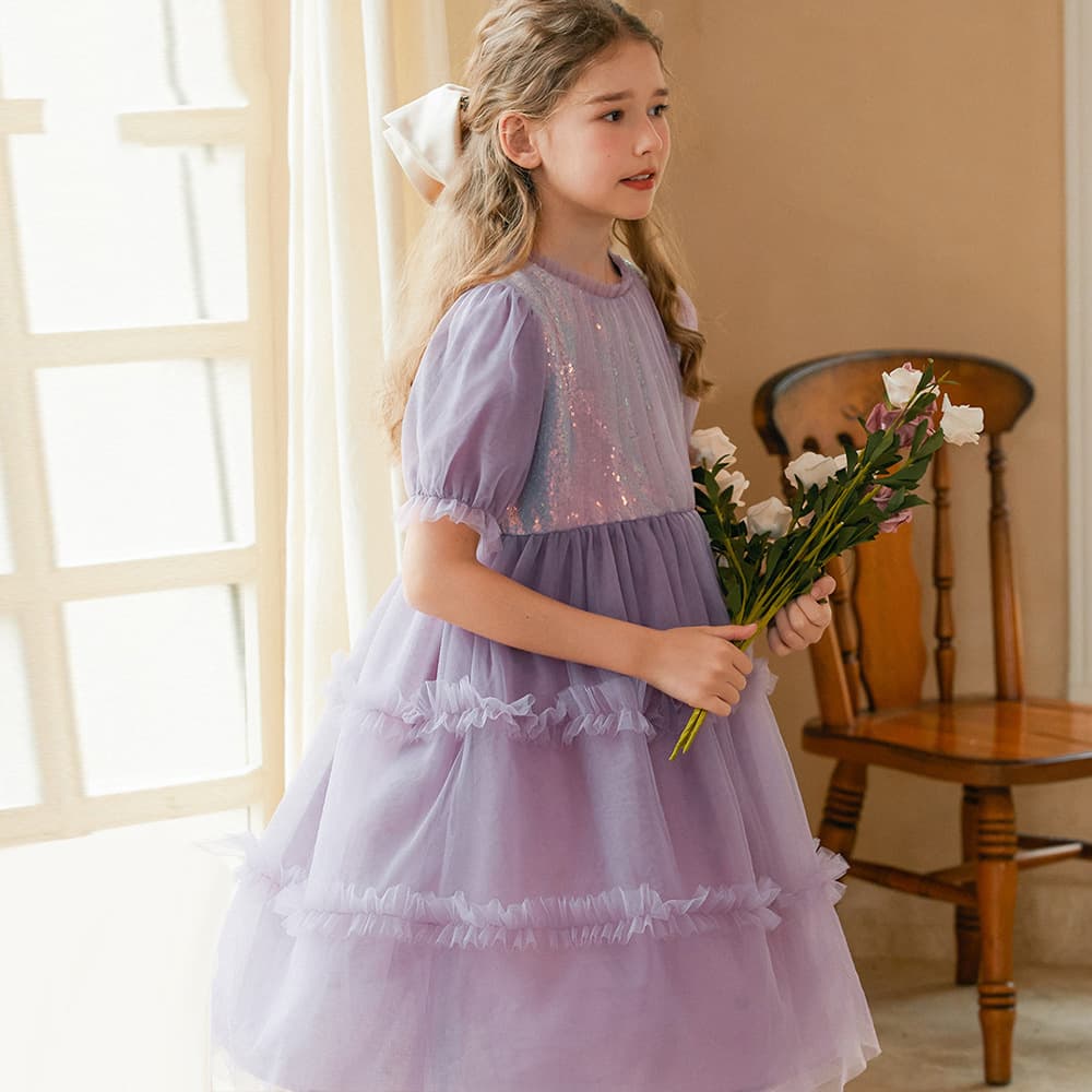 ピアノ発表会 結婚式用 子どもドレス フリルショートドレス