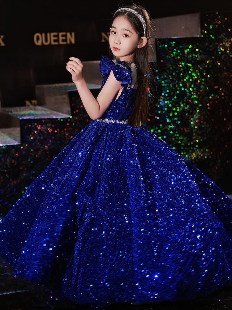 ピアノ発表会 結婚式用 子どもドレス スパンコールキッズドレス