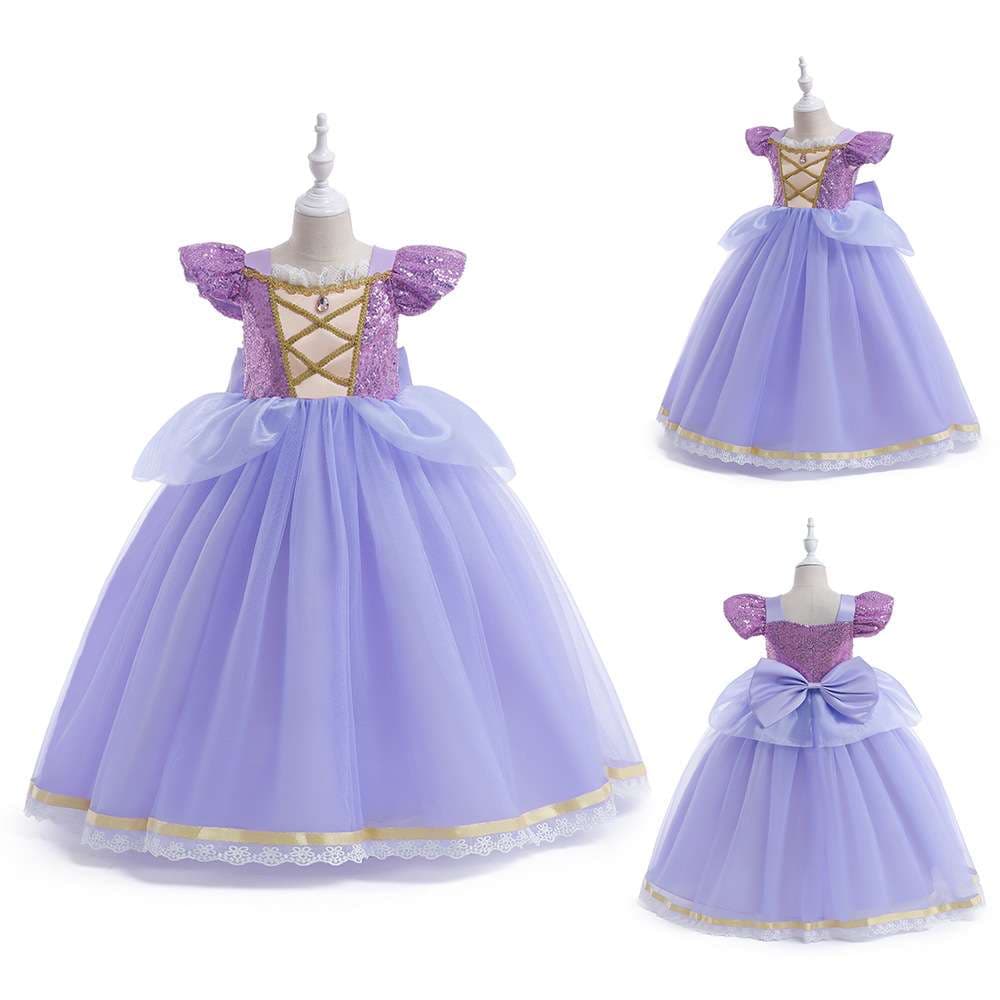 ピアノ発表会 結婚式用 子どもドレス ディズニー ラプンツェル風 魔法のプリンセスドレス