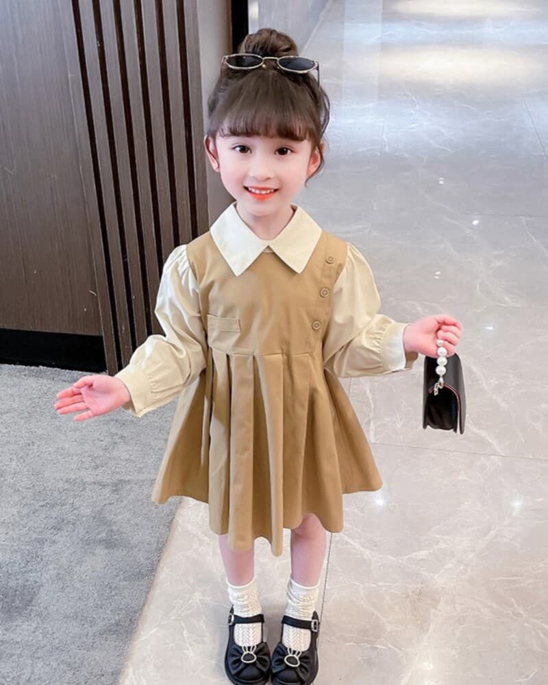 ピアノ発表会 衣装 ウエスト切り替えプリーツスカート 子どもワンピース