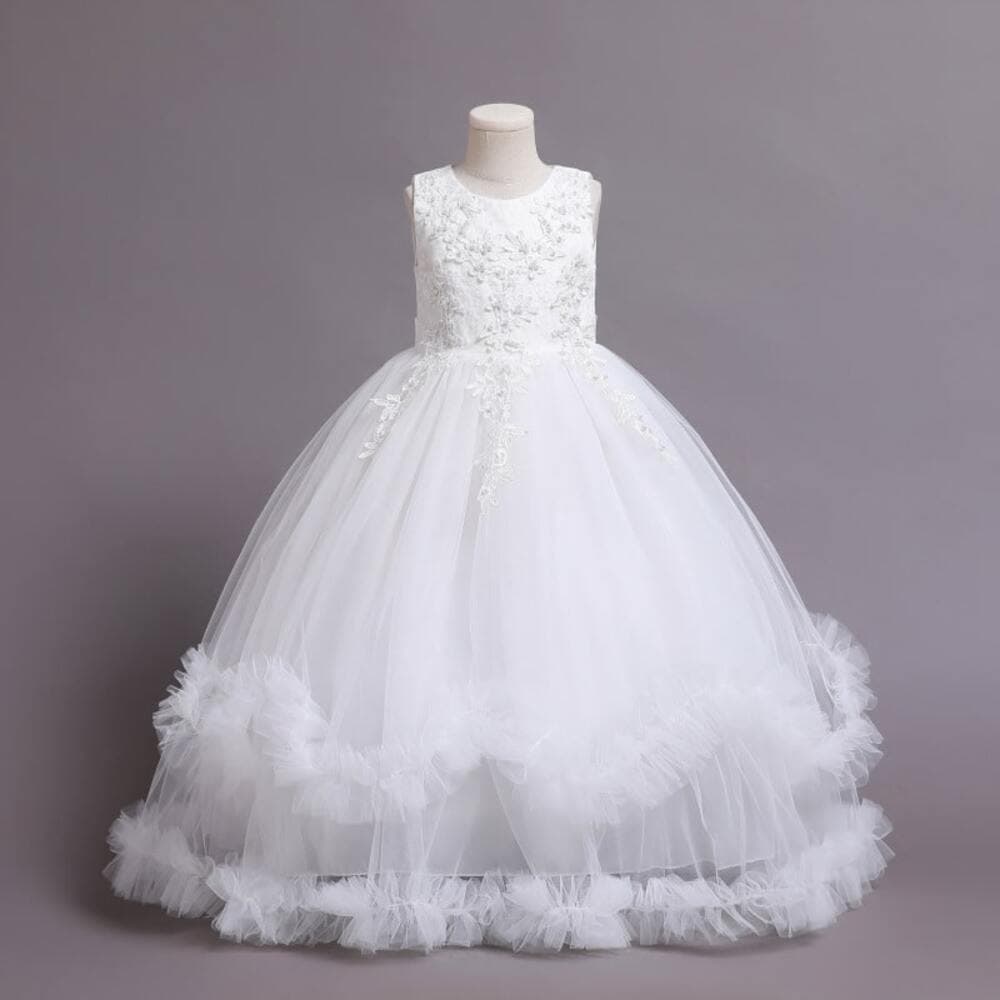 ピアノ発表会 結婚式用 子どもドレス ブルーカラー ノースリーブ ドレス