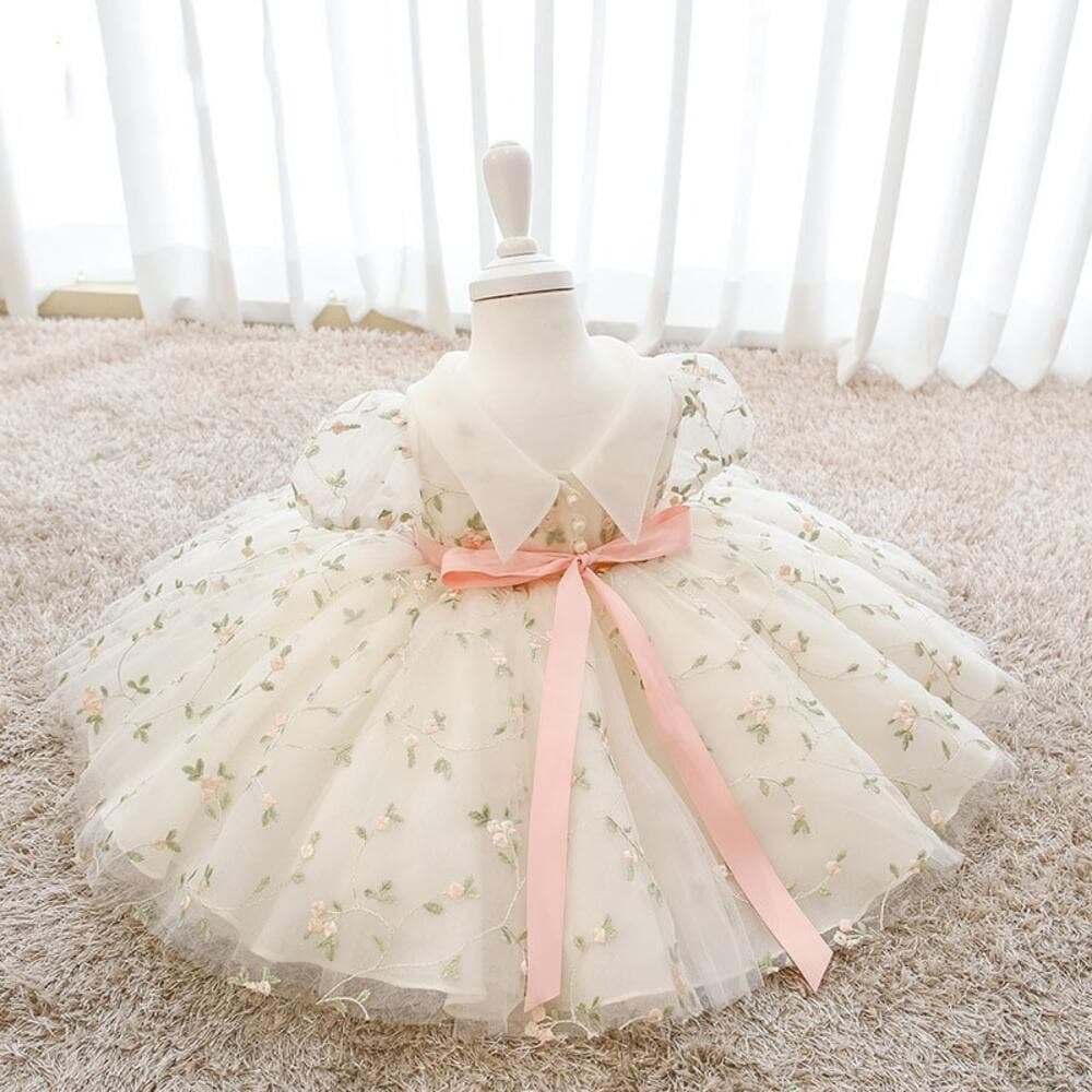 ピアノ発表会 結婚式用 子どもドレス 小花チュールキッズドレス