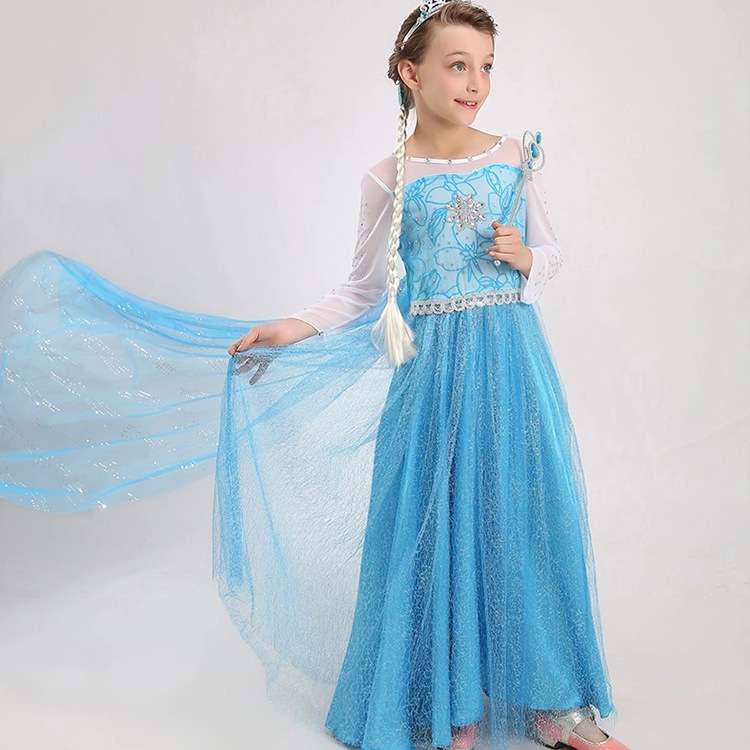 ピアノ発表会 結婚式用 子どもドレス ディズニー エルサ風 魔法の雪プリンセスドレス