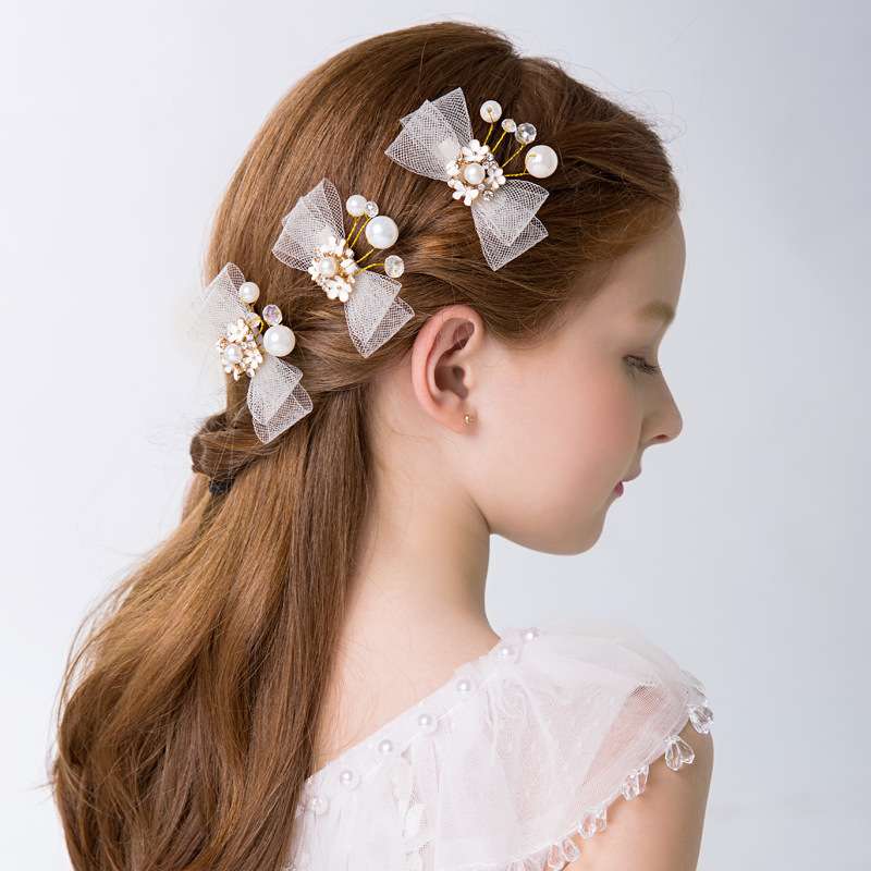 パールリボンヘアピン