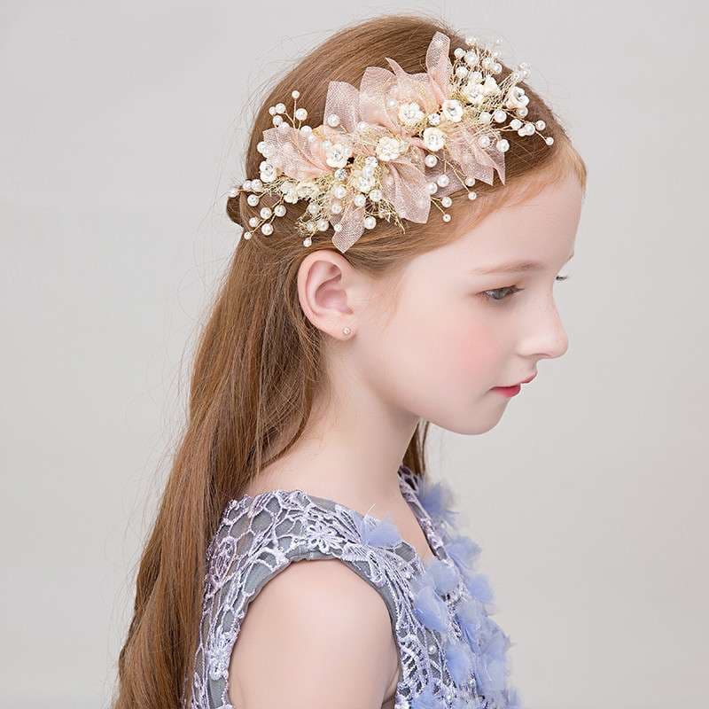 パールフラワーヘアアクセサリー