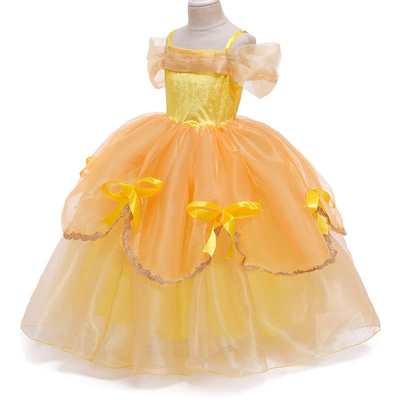 ピアノ発表会 結婚式用 子どもドレス ディズニー ベル風 魔法のプリンセスドレス