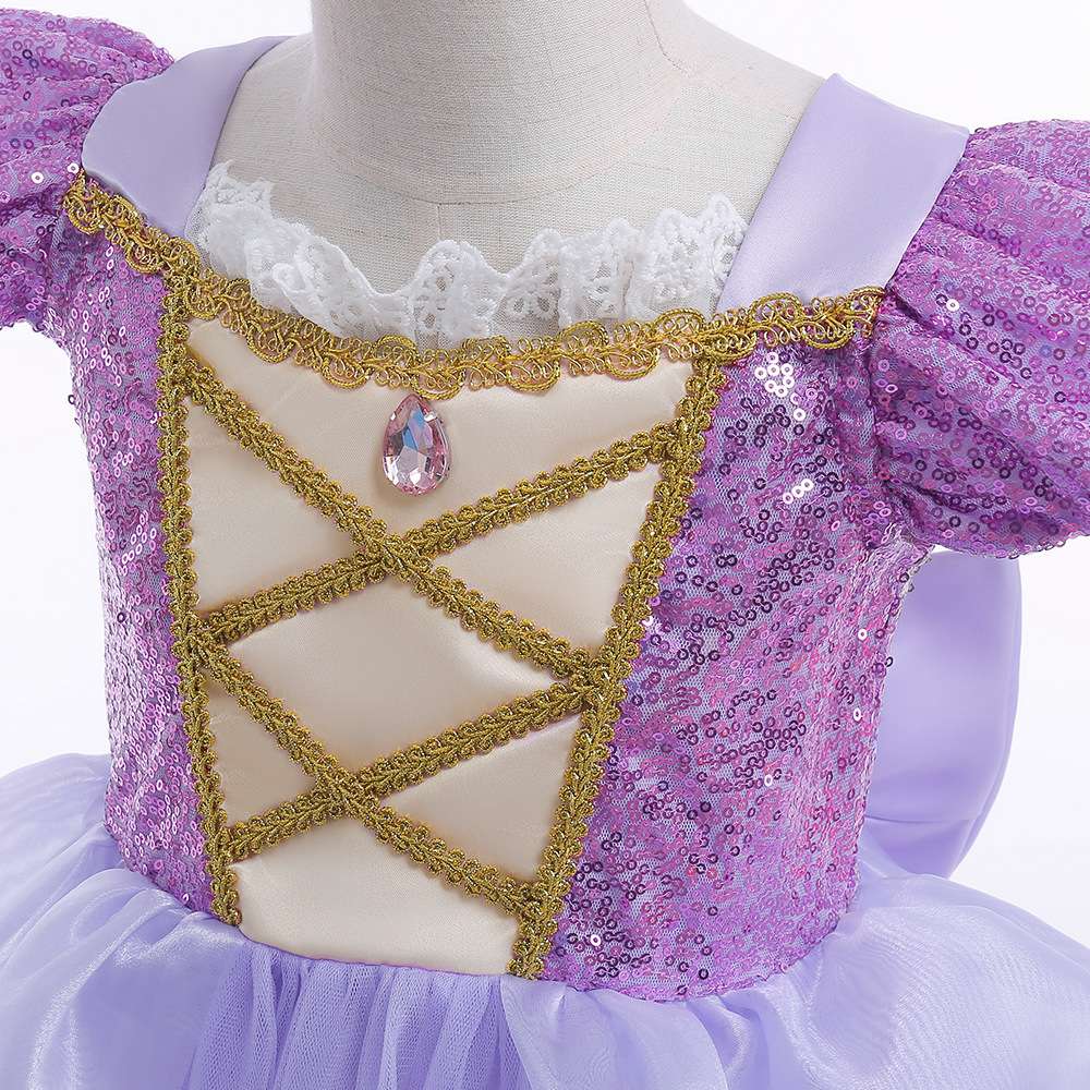 ピアノ発表会 結婚式用 子どもドレス ディズニー ラプンツェル風 魔法のプリンセスドレス