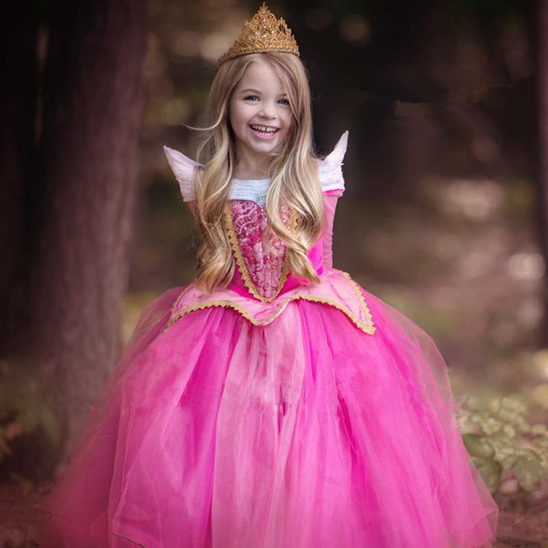 ピアノ発表会 結婚式用 子どもドレス ディズニー オーロラ姫風 魔法のプリンセスドレス