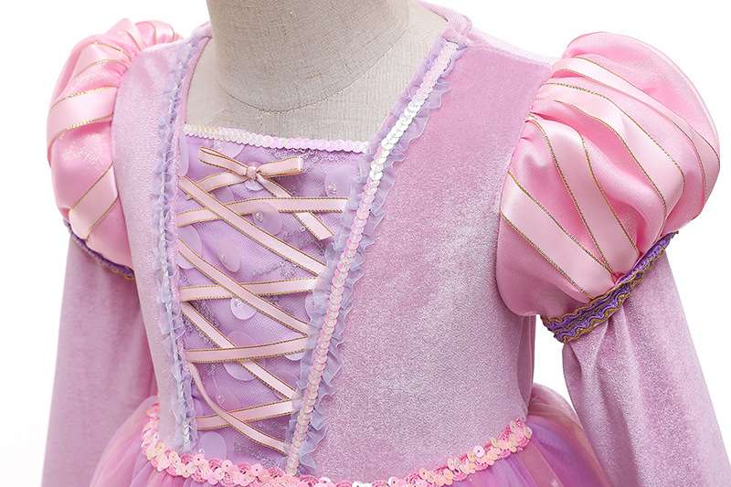 ピアノ発表会 結婚式用 子どもドレス ディズニー ラプンツェル風 キッズプリンセスドリームドレス