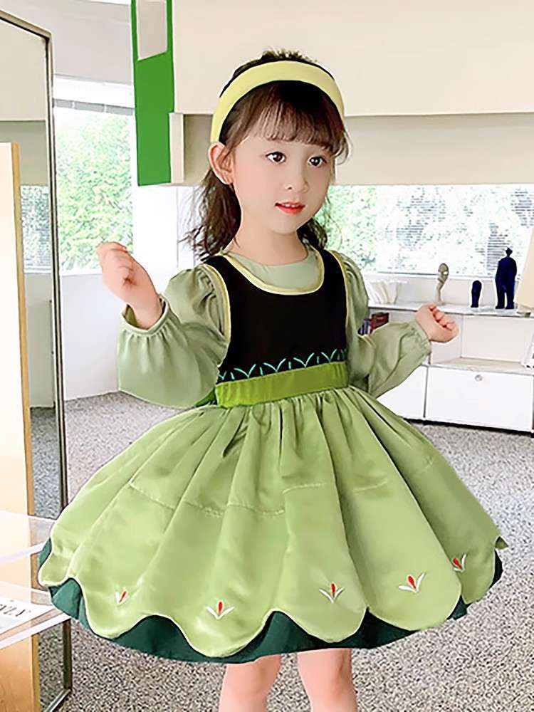 ピアノ発表会 結婚式用 子どもドレス ディズニー ジャスミン風 春風のお散歩ドレス