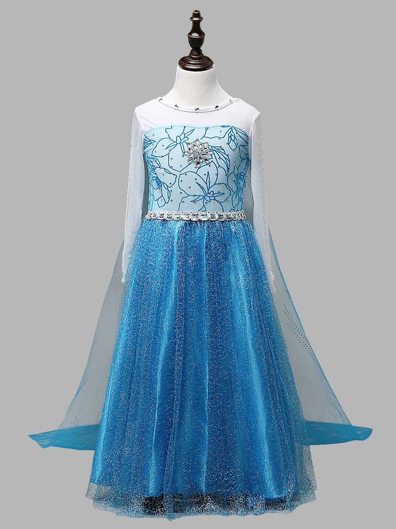 ピアノ発表会 結婚式用 子どもドレス ディズニー エルサ風 魔法の雪プリンセスドレス