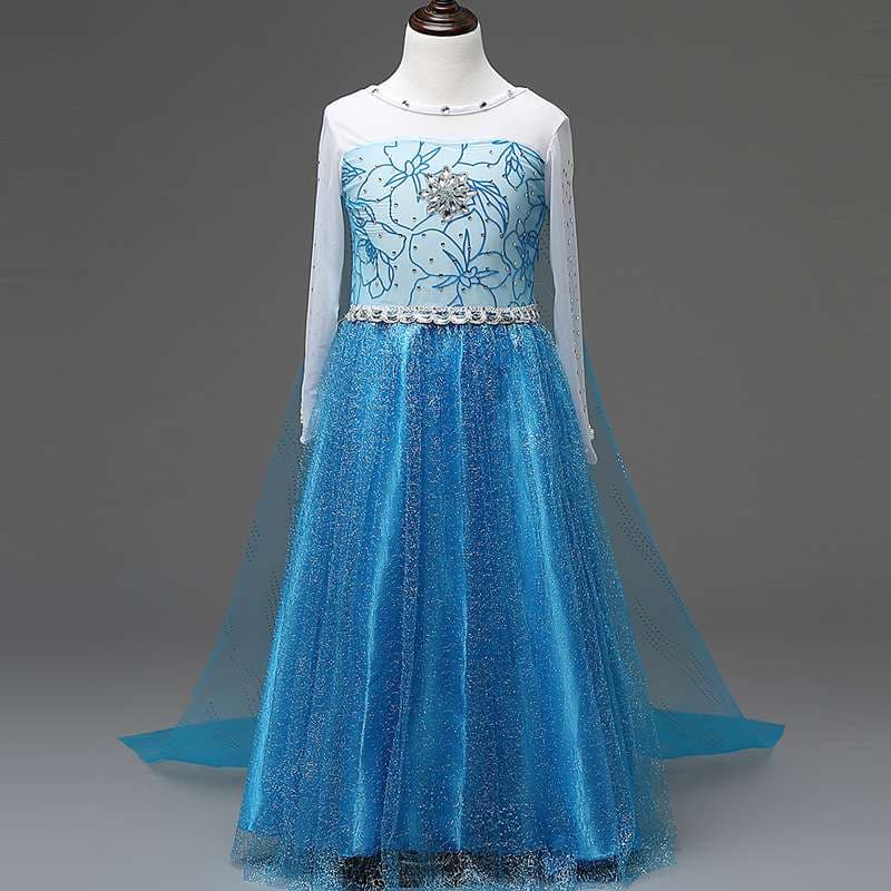 ピアノ発表会 結婚式用 子どもドレス ディズニー エルサ風 魔法の雪プリンセスドレス
