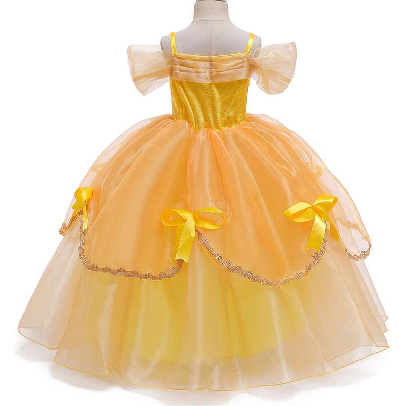 ピアノ発表会 結婚式用 子どもドレス ディズニー ベル風 魔法のプリンセスドレス