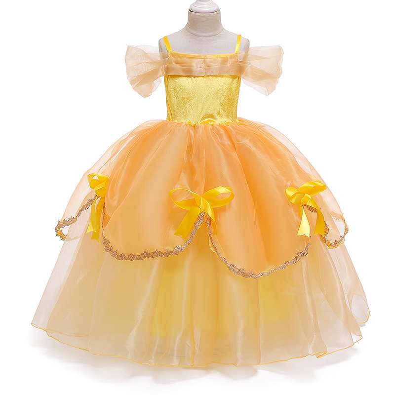 ピアノ発表会 結婚式用 子どもドレス ディズニー ベル風 魔法のプリンセスドレス