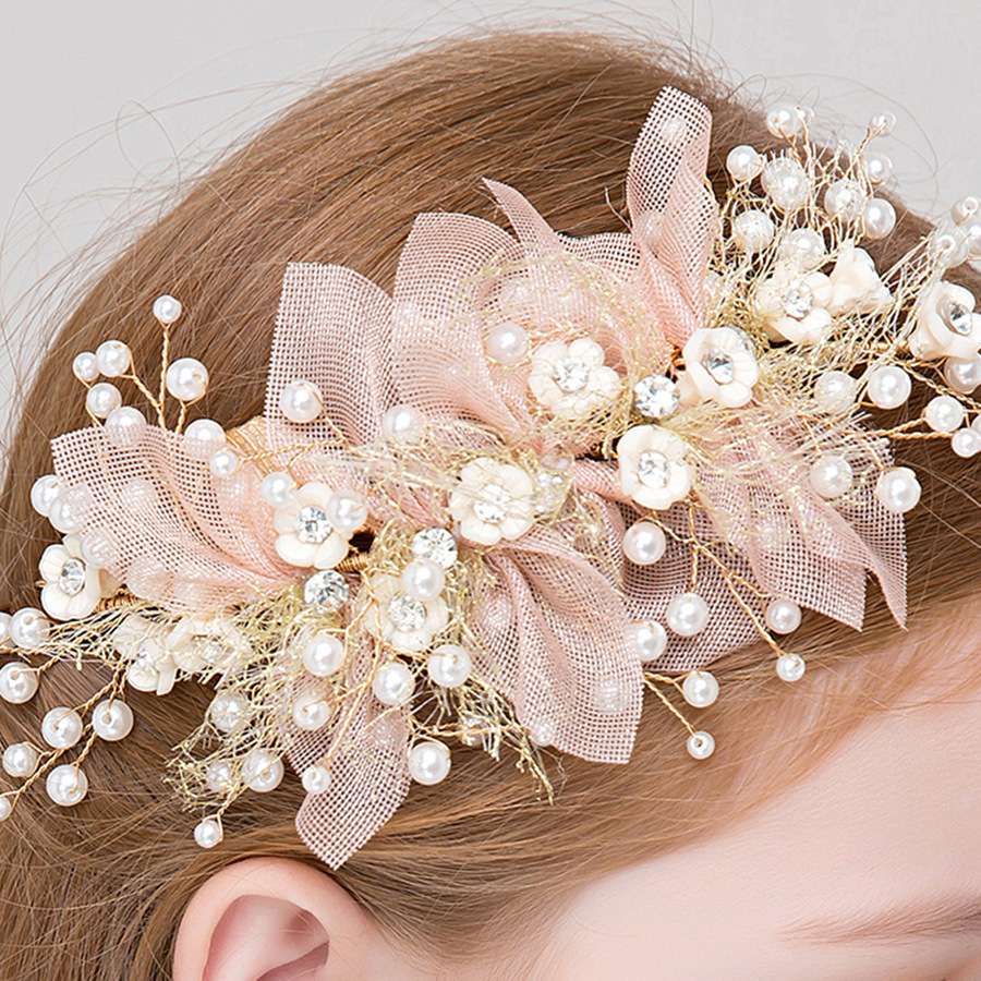 パールフラワーヘアアクセサリー