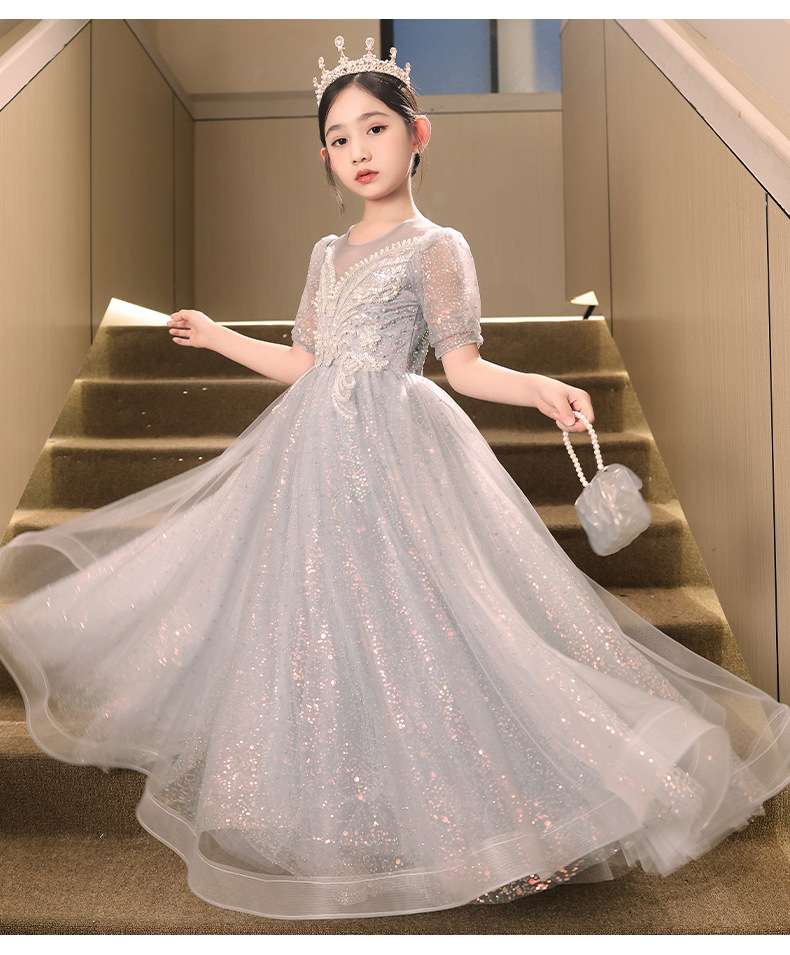 キッズドレス キラキラ姫様風チュールドレス