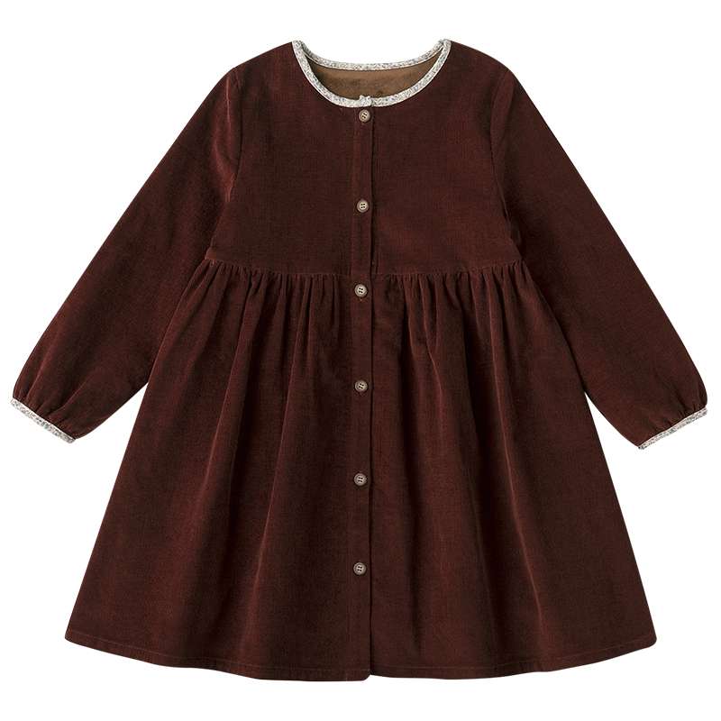 キッズドレス 秋冬向けコーデュロイワンピース
